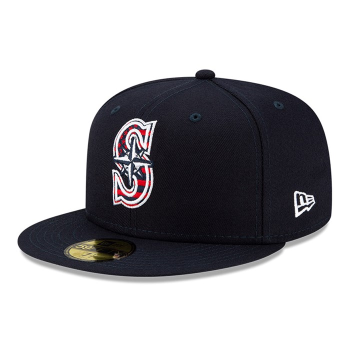 Seattle Mariners MLB 4th July 59FIFTY Lippis Laivastonsininen - New Era Lippikset Suomi FI-183796